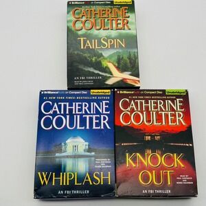 Catherine Coulter FBI Thriller Audiobook CD Lot TailSpin Whiplash Knock Out